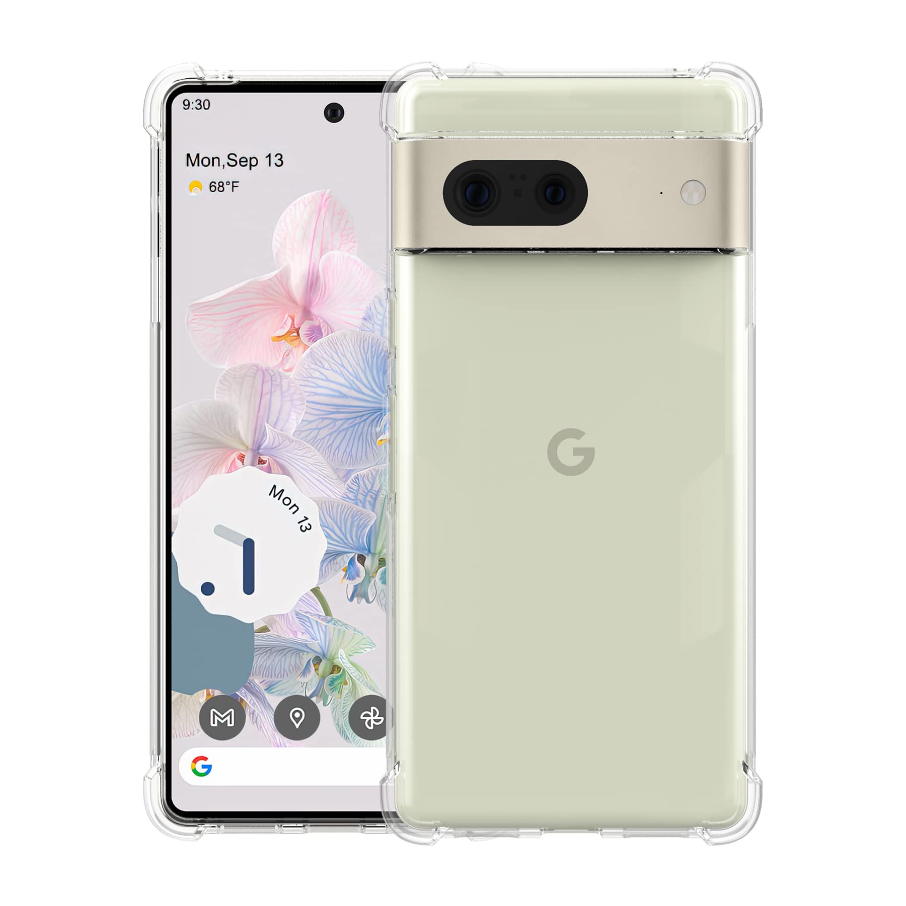 Eastcoo Ultra-thin Slim Fit Clear Case for Google Pixel 7 Pro, [Wireless Charging Support] [Anti-Yellowing] Soft TPU Shockproof Protective Transparent Case Cover for Google Pixel 7(2022), Clear