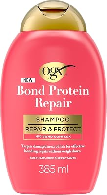Champô Bond Protein Repair (385 ml), champô que protege e repara o cabelo, com a tecnologia Lipi Pro Shield, com surfactantes sem sulfatos, para cabelo seco e danificado