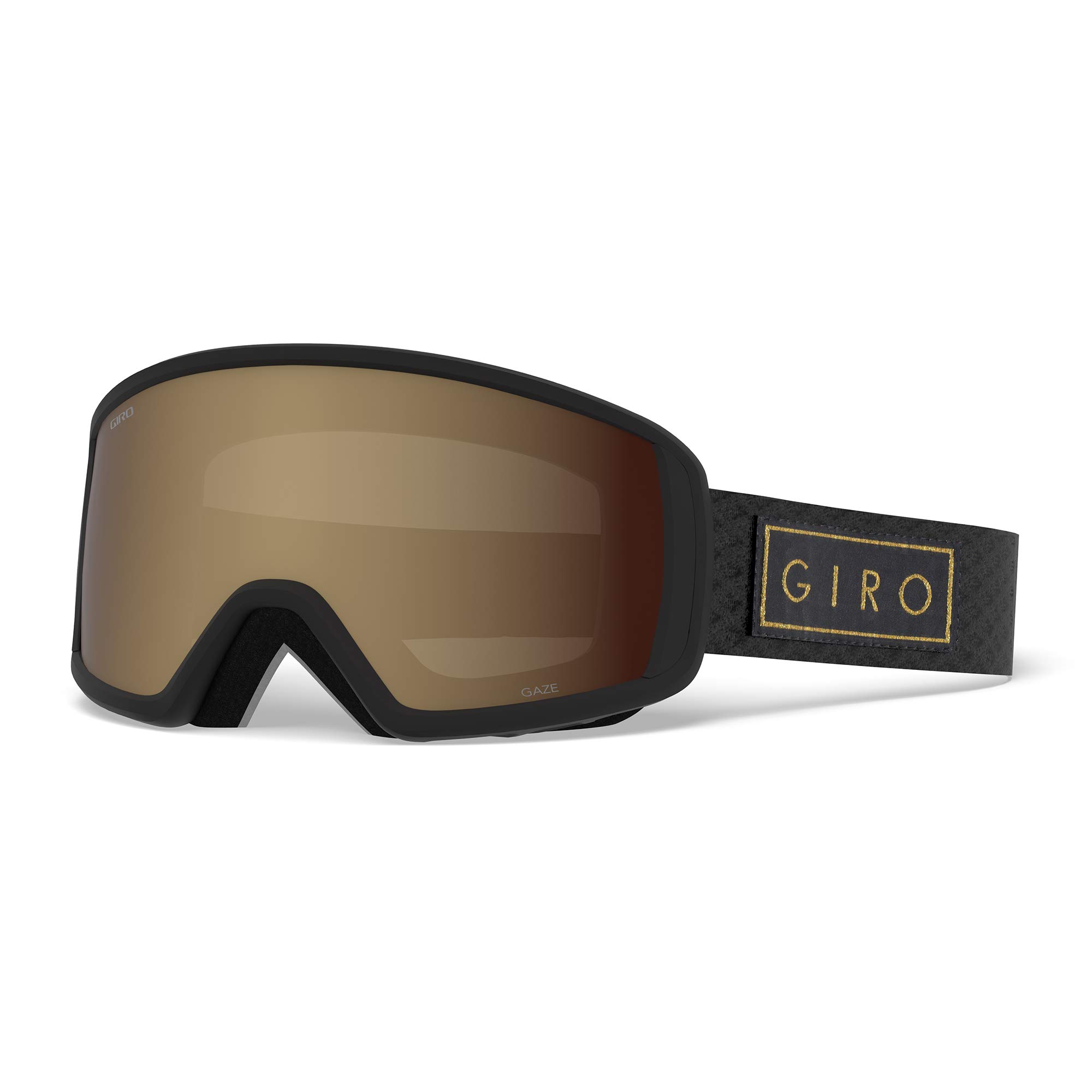 Giro GIRRJ Women Gaze Amber Rose Lens Snow Goggles - Black/Gold Bar - Amber Rose Lens, Medium Frame