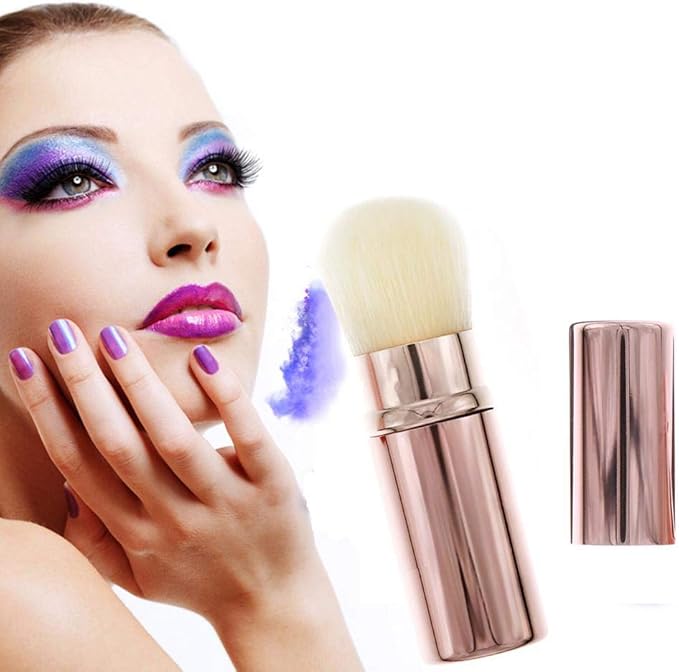 Sunronal 1pcs Mini Retractable Foundation Makeup Brush Travel Cosmetic