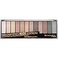 Rimmel London Magnif'Eyes Eyeshadow Palette, 12 Shades, Blendable Formula, Versatile, 001, Nude, 0.5oz