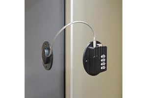 LIPAUX Baby Proofing Refrigerator Lock Combination, Easy Install No Tool Need or Drill Cabinet Drawer Lock with Strong Sticky Adhesive Pad, No Key Needed Safety Lock for Toddler, Cat & Dog(1 Pack, Black)