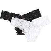 Smart & Sexy womens Signature Lace Thong Panty 2 Pack