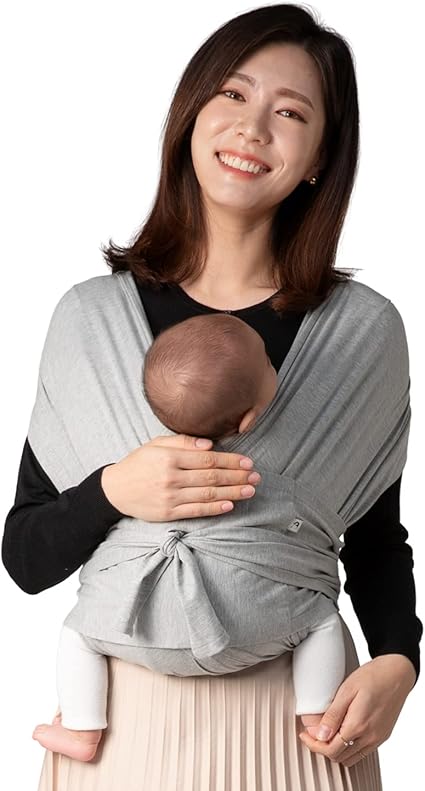 Amazon ママリ口コミ大賞受賞 コニー抱っこ紐 Konny スリング 新生児からkg 収納袋付き 国際安全認証取得 ぐっすり抱っこひも グレー M スリング ベビー マタニティ 通販