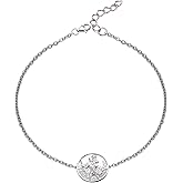 WIOY 925 Sterling Silver Saint St Benedict/St Christopher Bracelet for Women