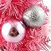 IDS Home 12inch Mini Desk Top Table Top Decorated Christmas Tree with Bows & Baubles Ornaments Decorations, Pink