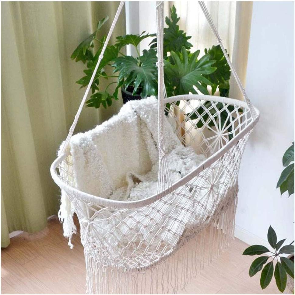 hanging rope baby cradle