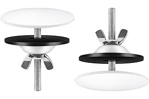 TINSKY 2 Inch 2 Pack Kitchen Sink Hole Cover Faucet Hole Cover Stainless Steel Kitchen Sink Tap Hole Plate Stopper Cover Blanking Metal Plug (White)