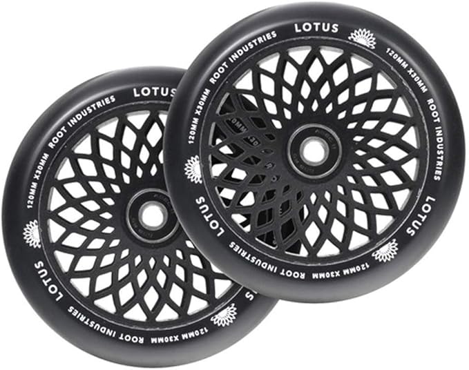Root Industries Lotus 120mm x 30mm Wide Scooter Wheels Black (Set of