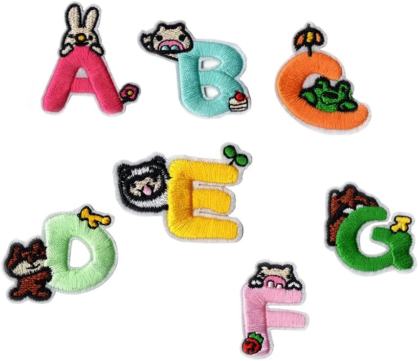 Longyitrade 26 Pcs Iron On Sew On Letters Appliques Clothes Decor
