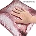 URSKYTOUS Reversible Sequin Pillow Case Decorative Mermaid Pillow Cover Color Changing Cushion Throw Pillowcase 16” x 16”,Pink and Gold