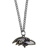 NFL Siskiyou Sports Fan Shop Baltimore Ravens Chain Necklace with Small Charm 22 inch Team Color