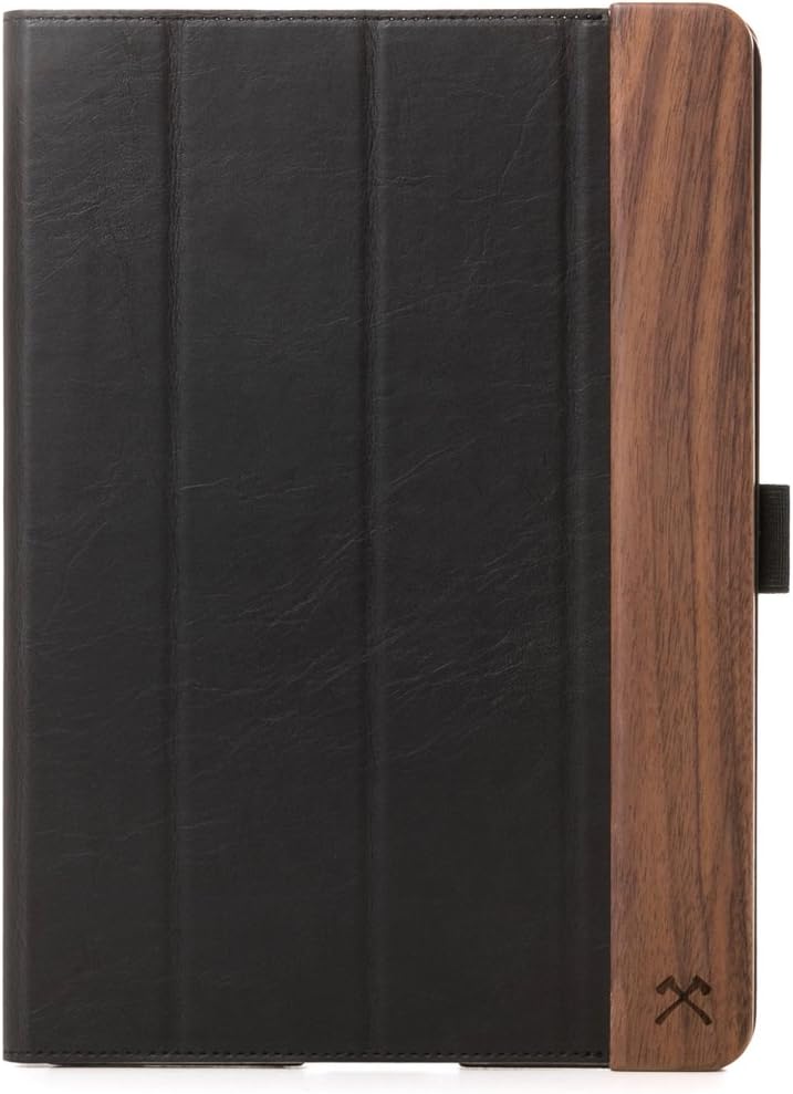 Woodcessories - Case Compatible with iPad Pro 12.9 of Real Walnut Wood, EcoFlip iPad