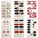 WOKOTO 6 Sheets Adhesive Nail Art Polish Wraps Stickers Tips With 1Pcs Nail File Christmas Halloween Manicure Decal Kits