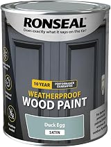 Ronseal 38792 10 Year Weatherproof Paint Duck Egg Blue 750ml view 6