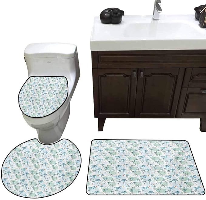 Juego de alfombras de baño Impresas con diseño de delfín bajo el Agua