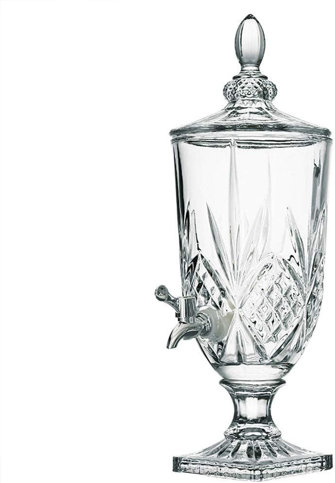 RJJX Home Household Coffee Machine, 3 Liter Crystal Glass Beverage Dispenser Glass Bottle With Tap (Color : C)