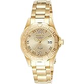 Invicta Women's Angel Analog Display Quartz Watch Stainless-Steel Strap, Gold/Silver, 18, (Model: 14396, 14397)
