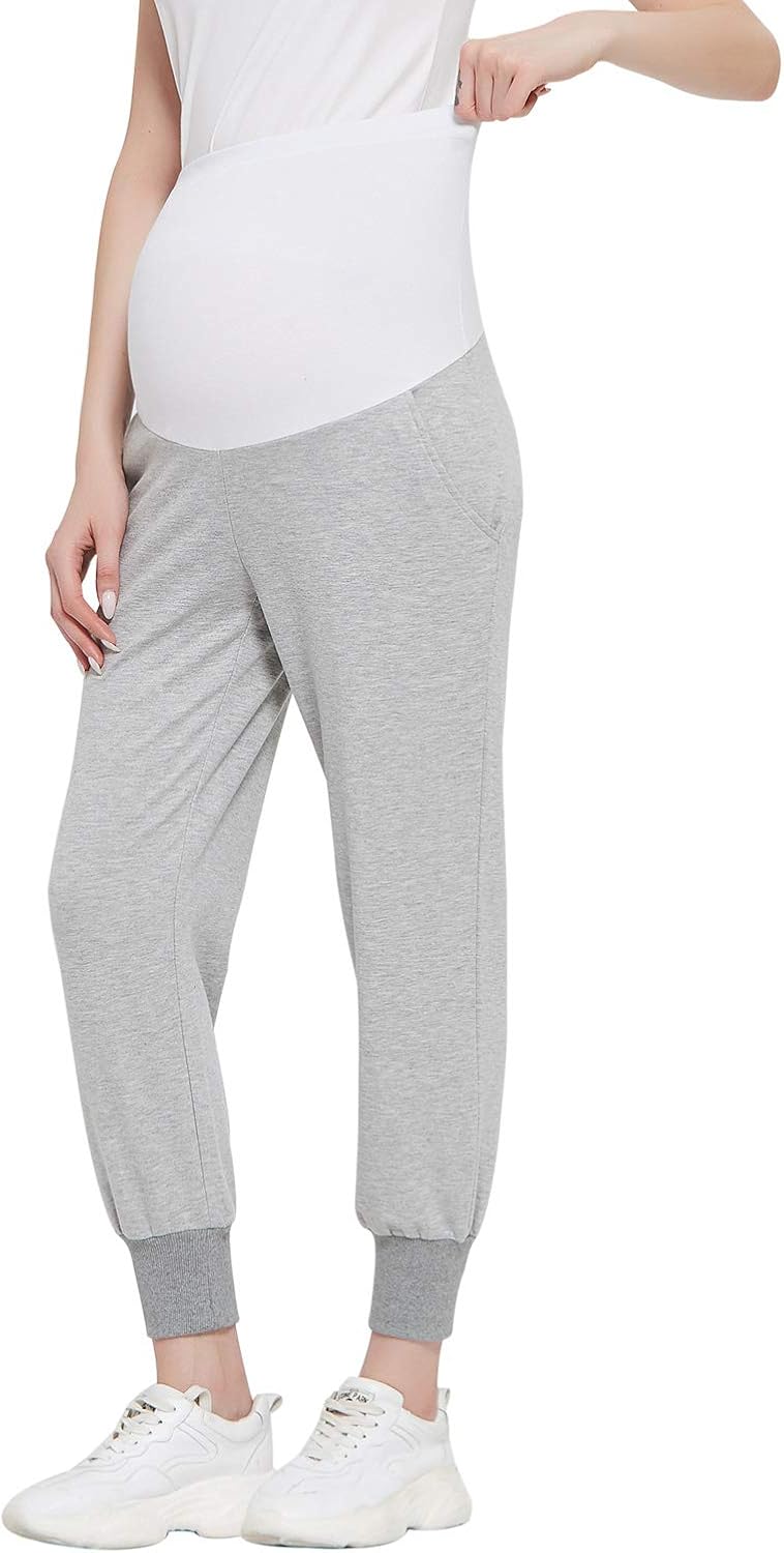 Bhome Maternity Pants Full Length Pregnancy Sweatpants Active Running ...