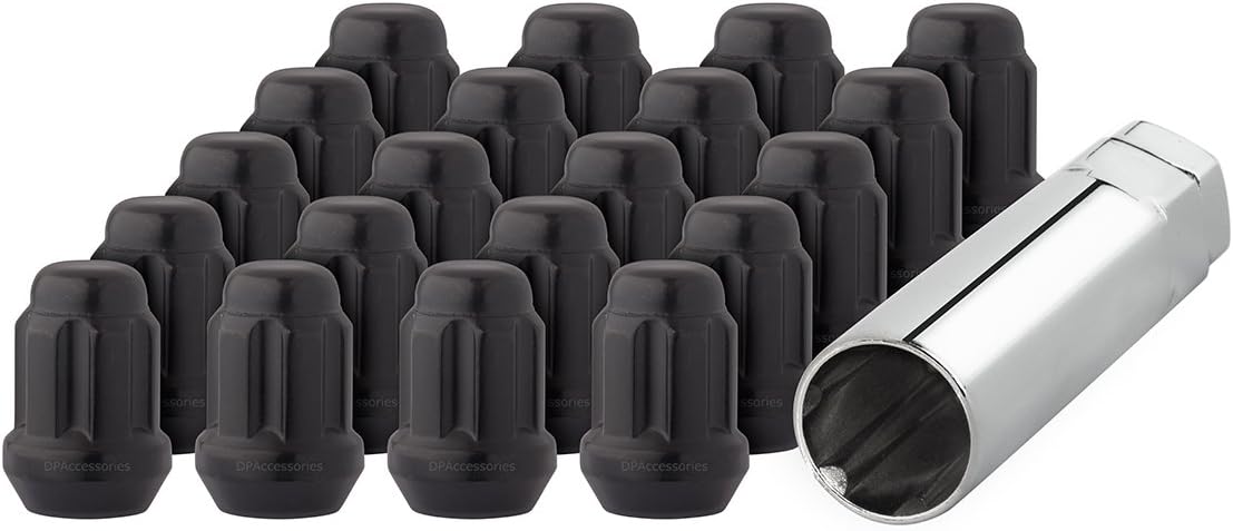 DPAccessories LCS3N8HE2BK04020 20 Black 14x1.5 Closed End Duplex Spline Tuner Lug Nuts for Aftermarket Wheels Wheel Lug Nut: Automotive