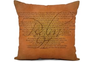 TOPYEE Throw Pillow Cover 18×18 Inch Christian Psalm 91 Bible Inspirational Scripture Inspiration Faith Religion Home Decor P