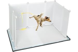 BENCACAWINSTYLE Pet Litter Box with High Walls,Cat Litter Box Enclosure Splash Guard,Indoor Dog Potty,No Spill Pee Pad Holder Tray for Dogs Work with Most Training Pads and Easy to Clean.