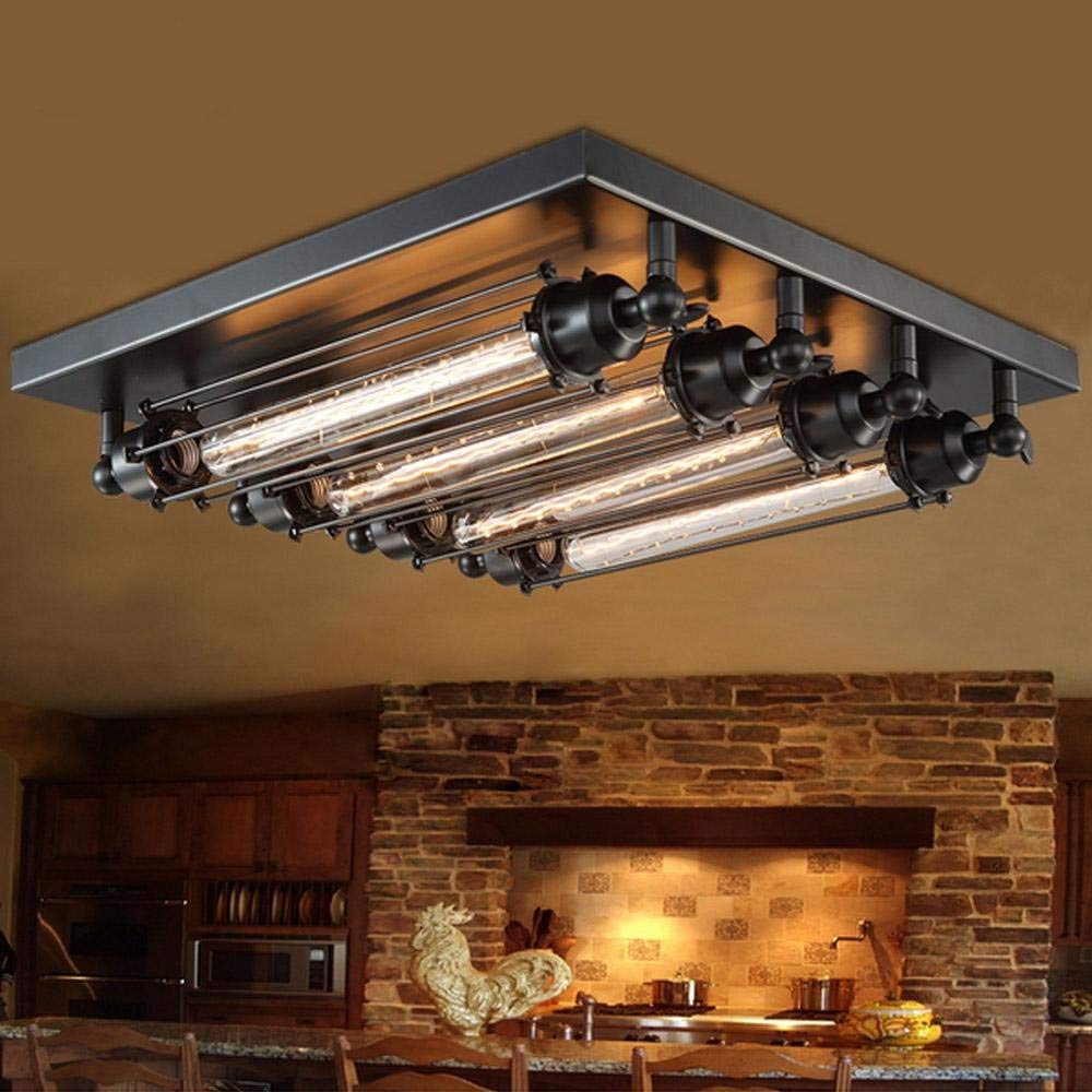 60w Pro Fassung Max Nostalgie Romantische Atmosphare Balkon 4 X E27 Deckenlampe Fur Schlafzimmer Schwarz Zlnd Eisenrahmen Industrie Square Deckenleuchte 45 X 45 X 10cm Treppe Usw Deckenbeleuchtung Deckenleuchten