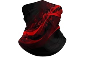 Black And Red Background Neck Gaiter Face Cover Scarf Comfortable - Breathable Funny Neck Gaiters for Men Women