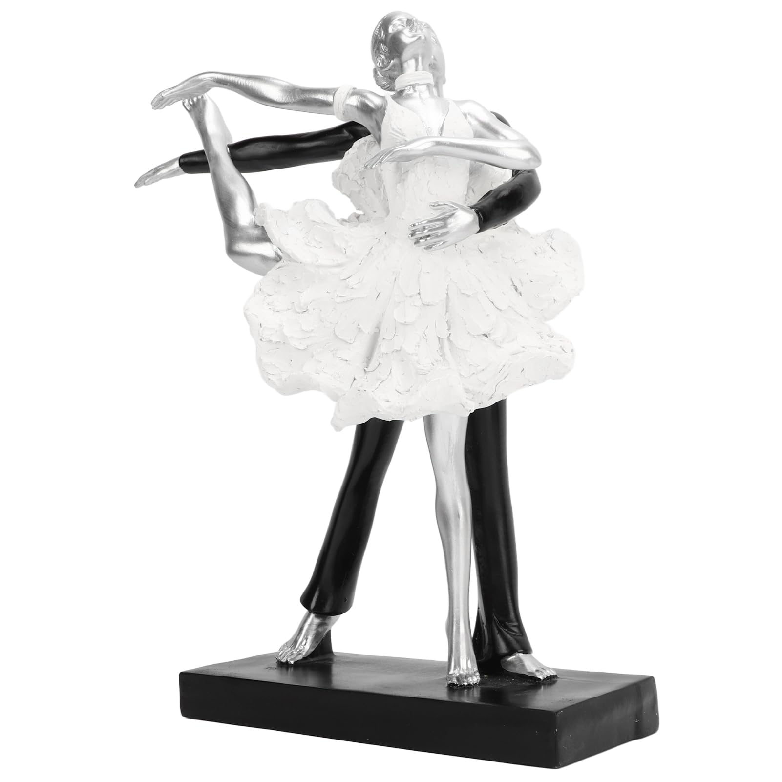 SEAFRONT Romantic Couple Dancing Sculpture Statue Couple Dancing Decoration Resin Couple Ballet Dancer Statue Modern Simple Ornament for Home Decoration (Ballet Dance)