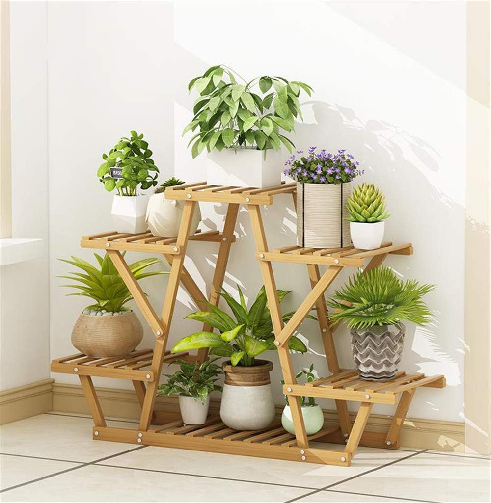 De Madera Soporte De La Planta, Soporte para Macetas Múltiples ...