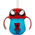 The First Years Spider-Man Trainer Straw Cup - Toddler Cups with Straw - Kids Water Bottles - 9 Months and Up - 7 Oz