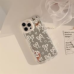 FLIRACON Love Heart Bow Plating Mirror Soft Phone