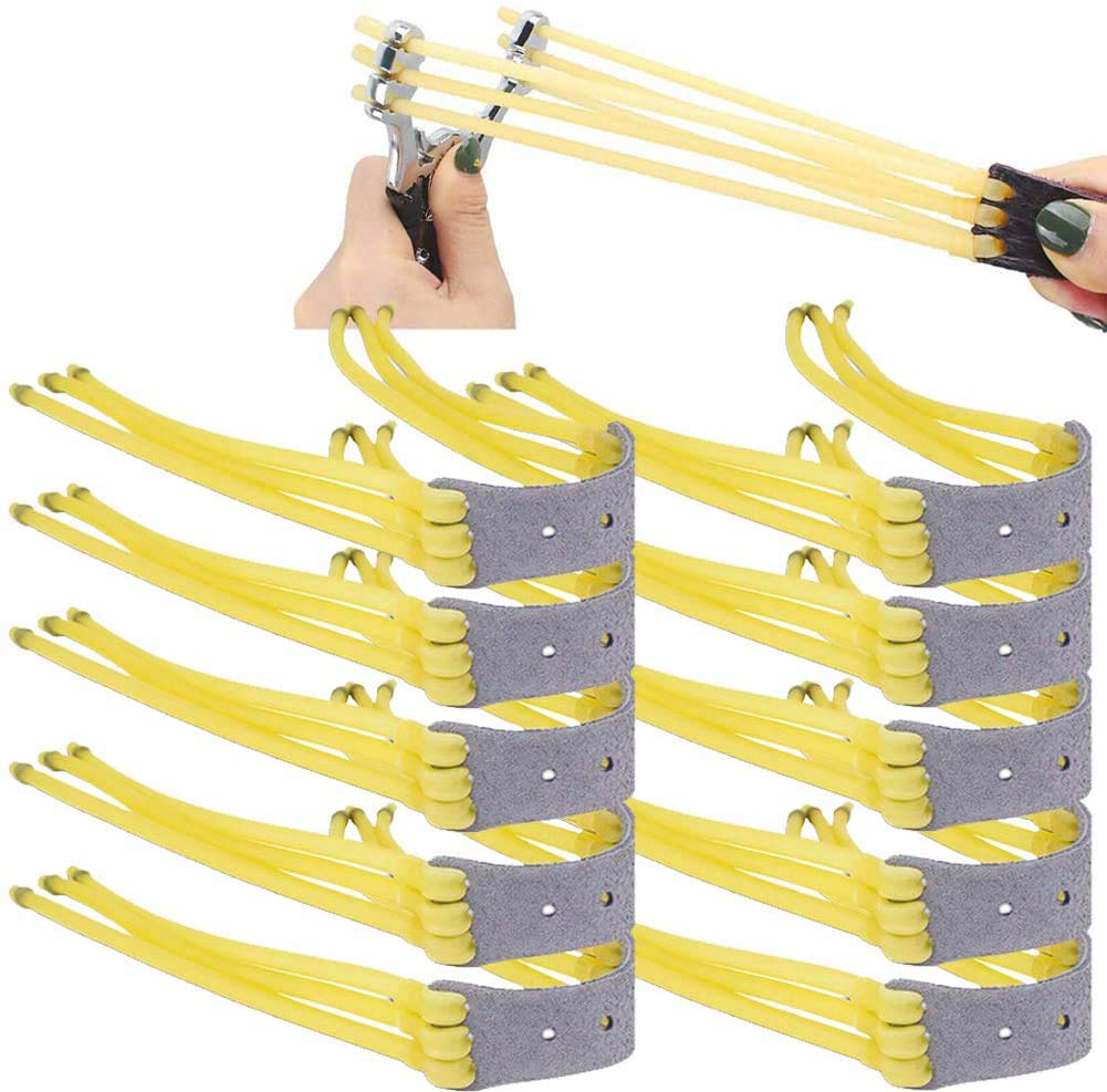 BESTZY 10 PCS Slingshot Rubber Bands Outdoor-Shooter 6-String Elastic Replacement Rubber Bands Hunting Durable Catapult