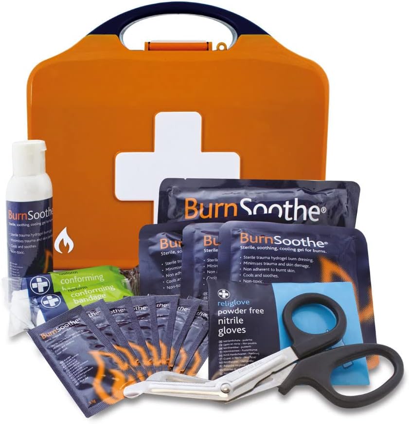 Reliance Medical First Aid Kit Burn Standard Aura Box with Gel Dressings Burns
