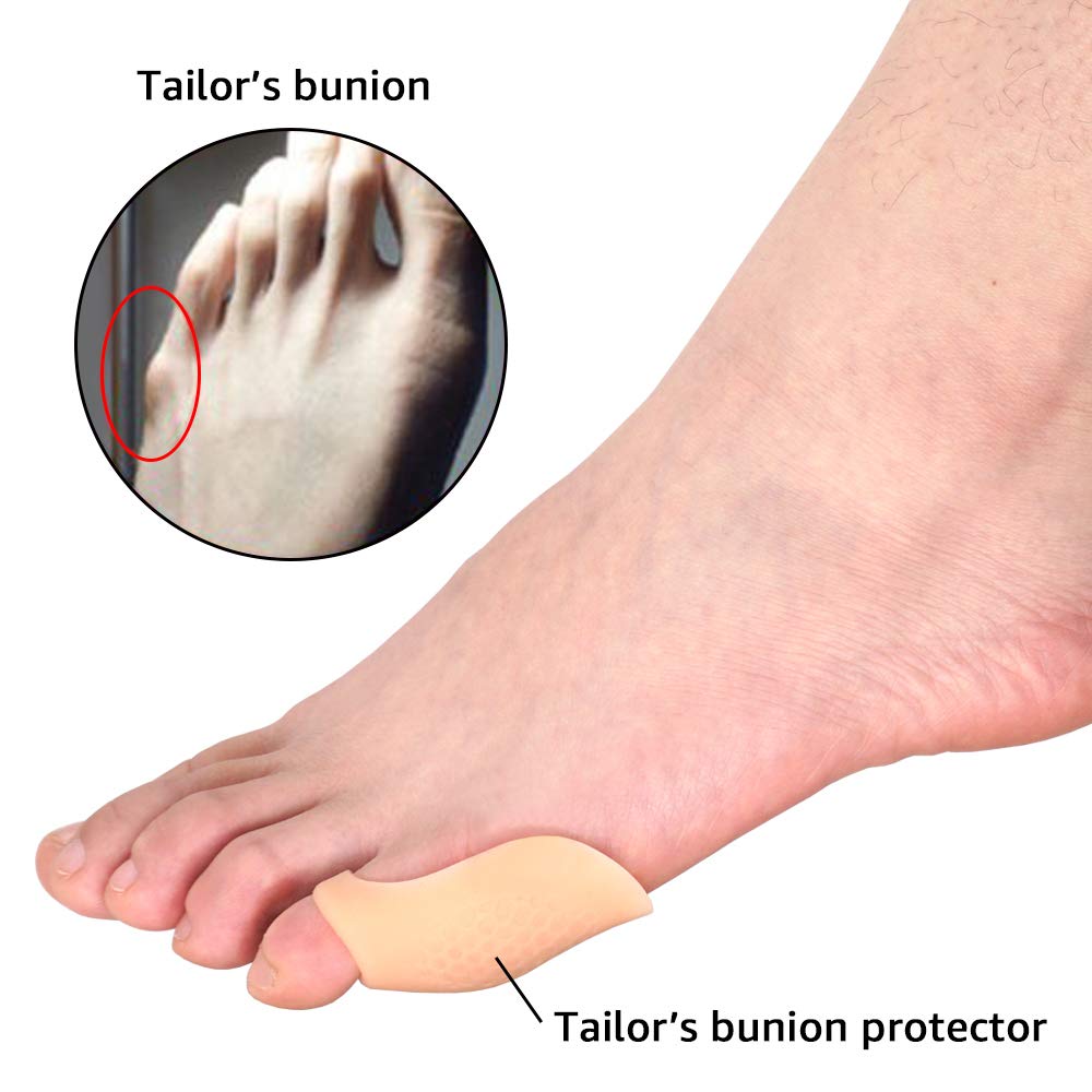 Dr. Foot Bunion Protector Pads, Toe Guards For Pinky Toes and Big Toes, Tailors Bunion Gel Shields Cushion