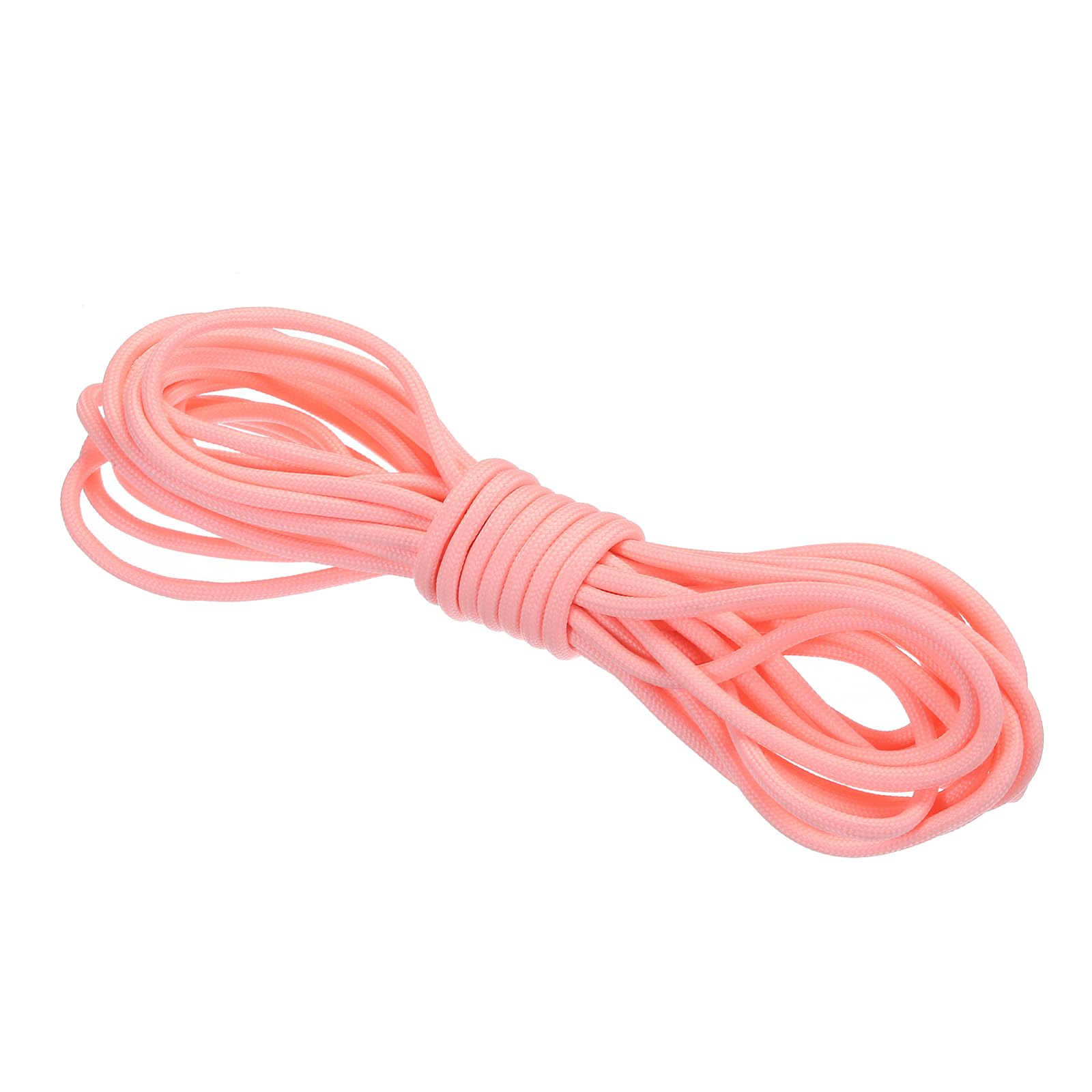 PATIKIL 20 Feet Glow in the Dark Paracord, 4mm Camping Paracord Rope 9-Strand Type 550lb Nano Cord Paracord for Camping Tent Tarp Hiking, Pink