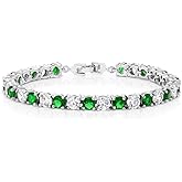 Gem Stone King Classic Tennis Bracelet for Women | Sparkling Multi-Color Round Cubic Zirconia CZ | 7.50 Cttw | 7 Inch | Fine Jewelry Gifts for Mother's Day Birthday Anniversary Her Mom Women Wife