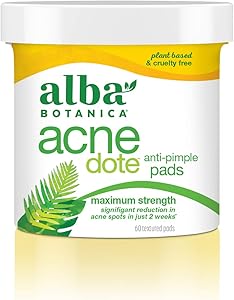 Alba Botanica AcneDote Anti-Pimple Pads, 60 Count (Packaging May Vary)