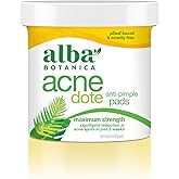 Alba Botanica AcneDote Anti-Pimple Pads, 60 Count (Packaging May Vary)