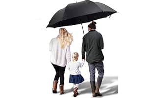 TEASTAR Big Umbrella Large Golf Umbrella 60 Inch Automatic Open Extra Large Windproof Umbrella Waterproof Sun Rain Protection Stick Umbrellas Teflon Rain Repellant