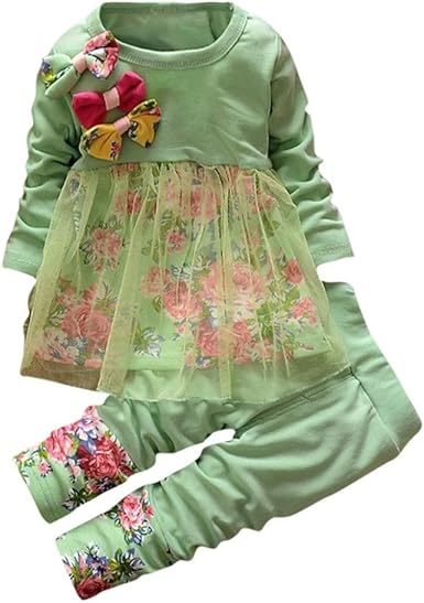 baby girl dress and pants set