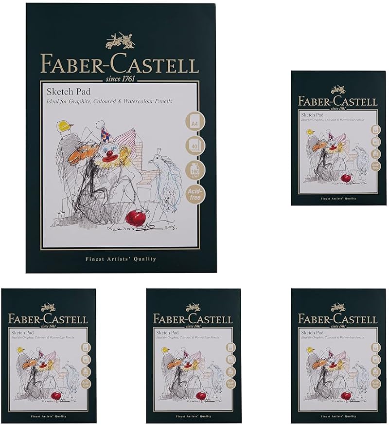 Faber-Castell Art & Graphic Sketch Pad A4 160 GSM 40 Sheets White