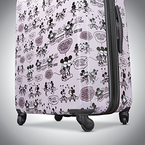 American Tourister Disney Hardside Luggage with Spinner Wheels, Mickey and Minnie Romance, Carry