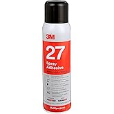 3M Multi-Purpose Spray Adhesive 27, Clear, 16 fl oz Can (Net Wt 13.05 oz) | Economical, Versatile, Fast-drying, NOT FOR SALE IN CA AND OTHER STATES