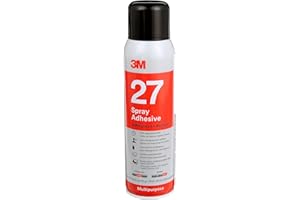 3M Multi-Purpose Spray Adhesive 27, Clear, 16 fl oz Can (Net Wt 13.05 oz), 1 Can, NOT FOR SALE IN CA AND OTHER STATES
