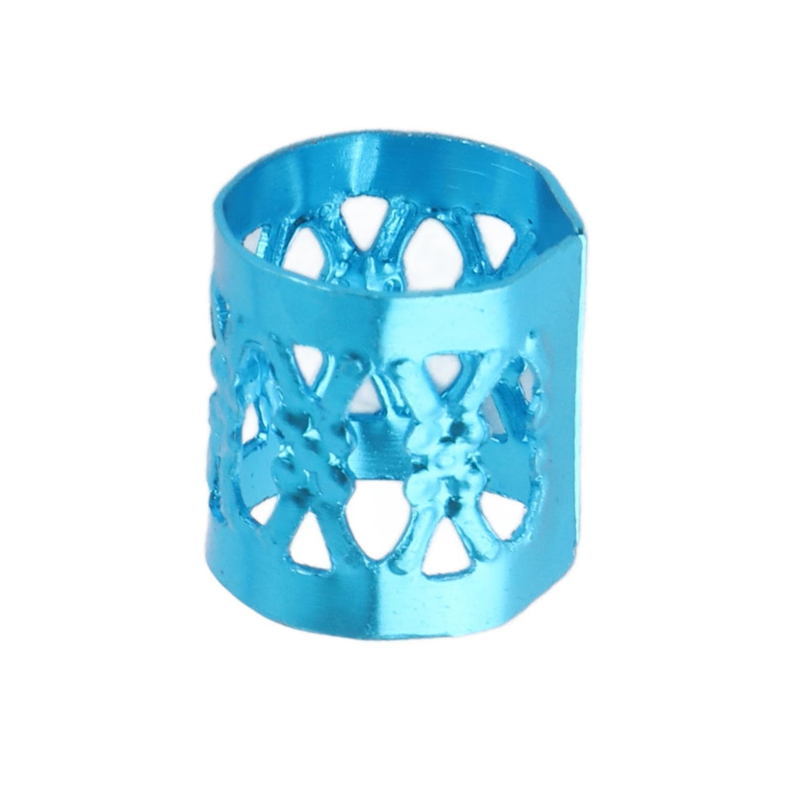 Agatige 100Pcs Hair Braid Rings Dreadlocks, Adjustable Metal Cuffs Braid Ring HairClips Aluminum Dreadlocks Beads Hair Jewelry Rings Clips for Braids Accessories, Blue