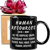 FALJIOK Coffee Mug for Human Resources, Funny HR Mug Gifts for Worker Men Coworker Staffing Department Friends, Fun Gag HR Themed Gifts for Coworker Fun Gag HR Themed Office Mug, White