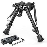 Feyachi Carbon Fiber Tactical Rifle Bipod 6"-9" Adjustable with Picatinny/Mlock Adapter