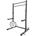 HulkFit Multi-Functional Adjustable Pro Series Power Cage Weight Rack, Squat Rack for Home Gym with 2 Pull Up Bars, Strength Training Exercise Equipment for Bench Press, Squats, and Deadlifts
