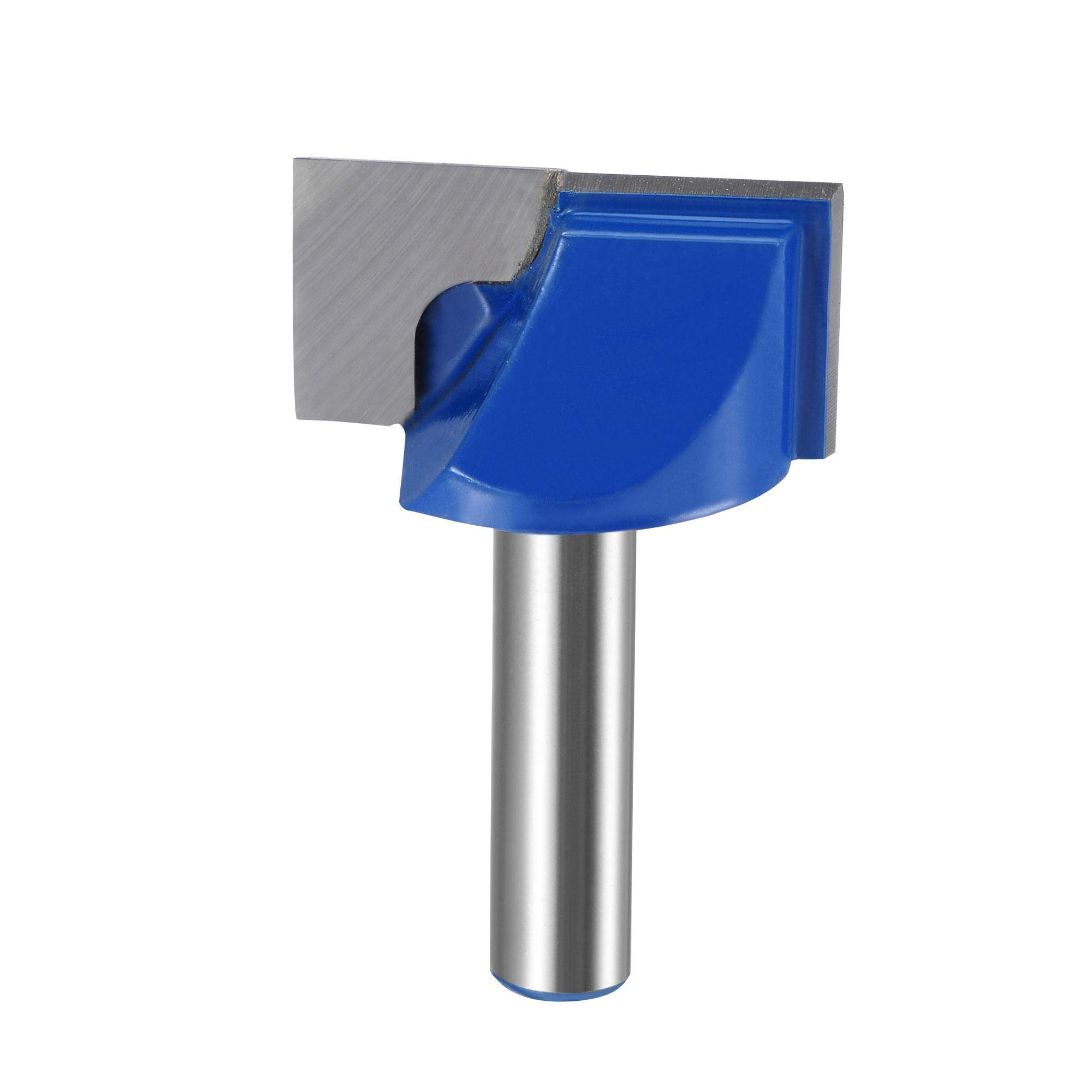 sourcing map 30mm Dia 8mm Shank Bottom Cleaning Router Bit, 2 Flutes Carbide Tipped Cutter Uncoated for Woodworking